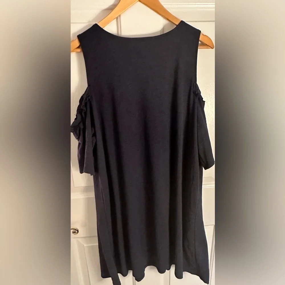 LC Lauren Conrad Ruffle Off the Shoulder Dress Size XXL - Picture 4 of 9